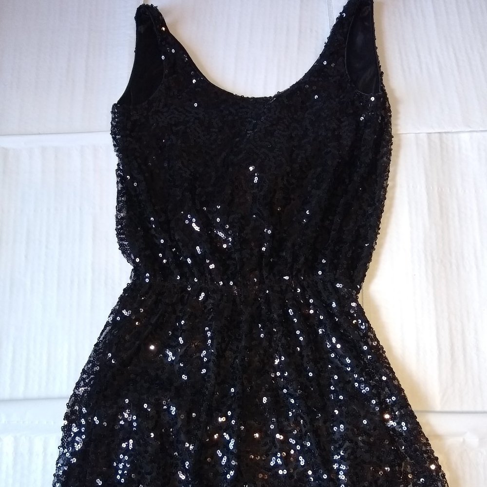 Sara Boo  Sequin Backless Sleeveless Dress Black Size S